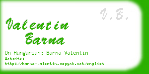 valentin barna business card